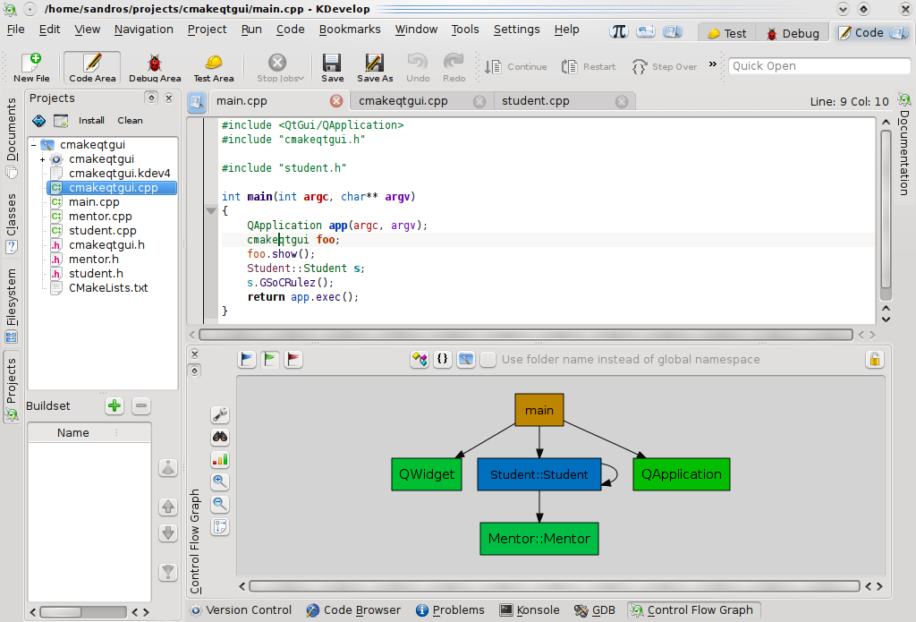Control flow graph between classes
