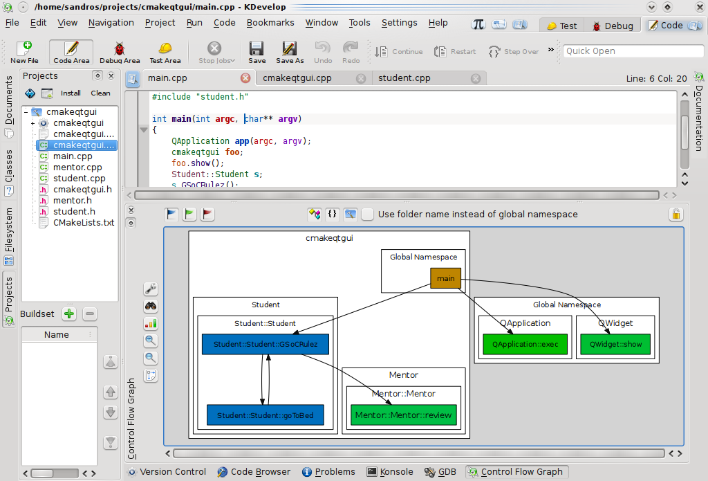Combined clustering by class, namespace, and project names
