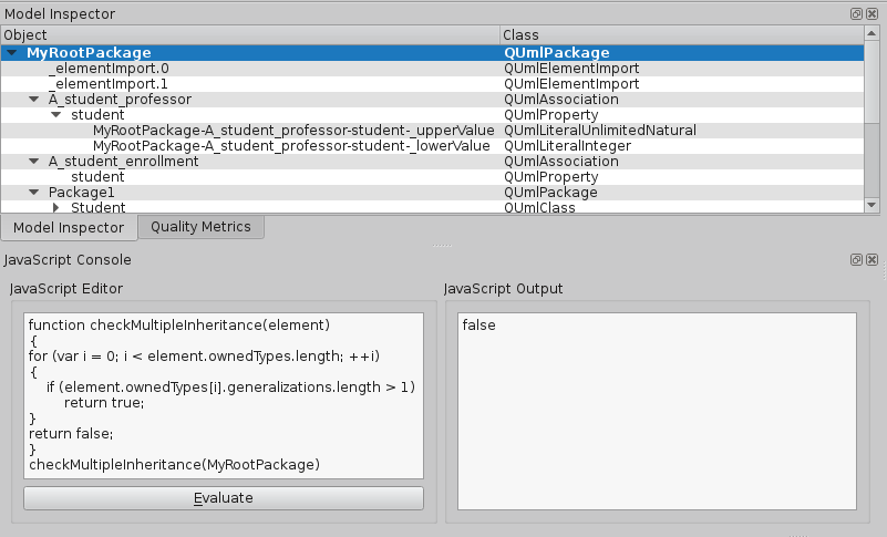 DuSE-MT JavaScript Console