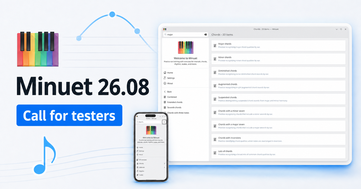 Minuet 26.08: call for testers